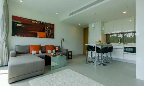 Великолепные апартаменты с 2 спальнями и с видом на город в проекте Оушен Стоун, на пляже Бангтао/Лагуна