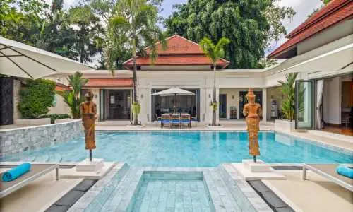 Прекрасная вилла с 4 спальнями и с видом на бассейн в проекте Сайтан, на пляже Бангтао/Лагуна (+ Видео обзор)