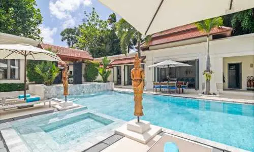 Прекрасная вилла с 4 спальнями и с видом на бассейн в проекте Сайтан, на пляже Бангтао/Лагуна (+ Видео обзор)