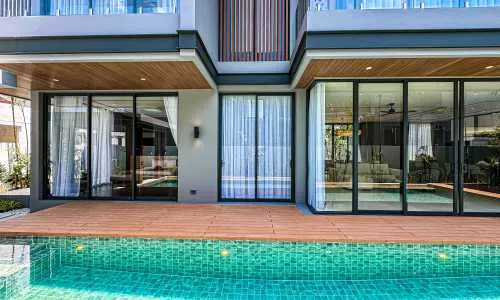 Восхитительная вилла с 4 спальнями и с видом на бассейн в проекте Озон Виллас, на пляже Бангтао/Лагуна