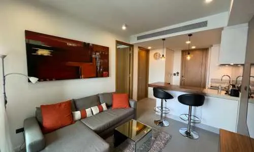 Роскошные апартаменты с 1 спальней и с видом на город в проекте Оушен Стоун, на пляже Бангтао/Лагуна