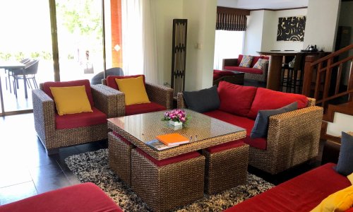 Cтильная вилла с 4 спальнями и с видом на бассейн в проекте Лагуна Линкс, на пляже Бангтао/Лагуна