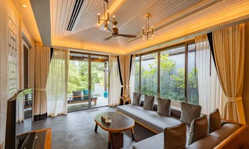 Шикарная вилла премиум класса с 2 спальнями и с видом на бассейн, не далеко от моря в проекте Баба Бич Клаб, на пляже Натай