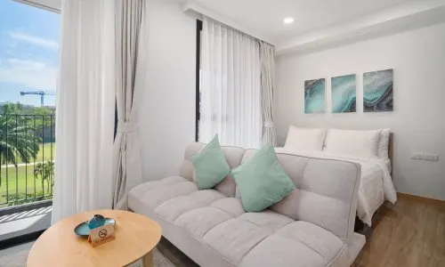 Комфортабельные апартаменты с 1 спальней и с видом на гольф-поле в проекте Скай Парк, на пляже Бангтао/Лагуна