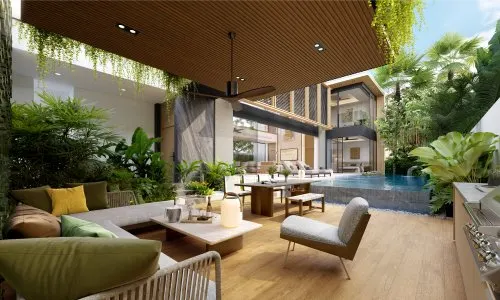 Модная вилла с 5 спальнями и с видом на бассейн, на пляже Бангтао/Лагуна