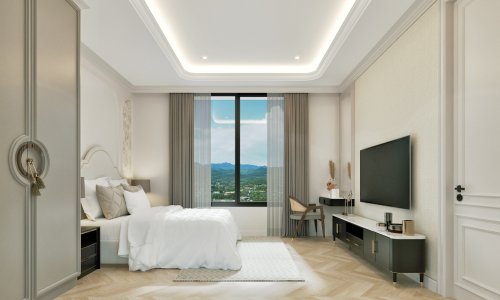 Cтильные апартаменты с 2 спальнями и с видом на город, на пляже Бангтао/Лагуна