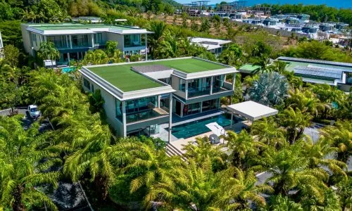 Шикарная вилла с 5 спальнями и с видом на горы в проекте Павиллионс, на пляже Бангтао/Лагуна