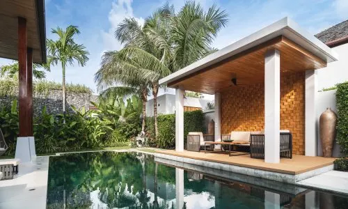 Превосходная вилла с 4 спальнями и с видом на бассейн в проекте Ботаника Бангтао Бич, на пляже Бангтао/Лагуна