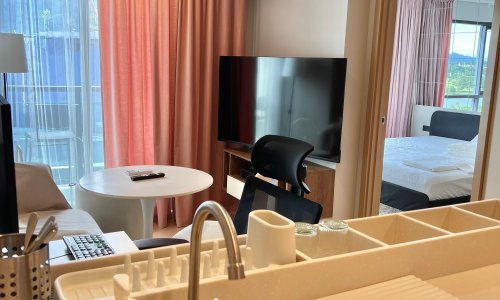 Удобные апартаменты с 1 спальней и с видом на город в проекте Спейс Кондоминимум Чернгталей, на пляже Бангтао/Лагуна