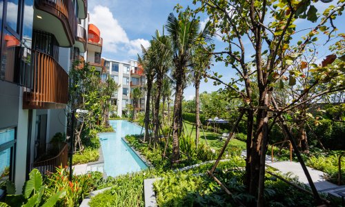 Шикарные апартаменты с 1 спальней и с видом на город в проекте Канвас, на пляже Бангтао/Лагуна