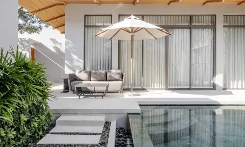 Cтильная вилла с 3 спальнями и с видом на бассейн в проекте Анчан Флора, на пляже Бангтао/Лагуна