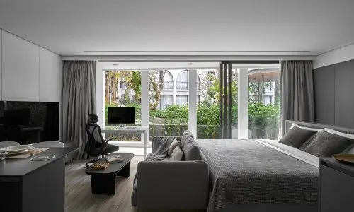 Превосходные апартаменты студия и с видом на сад, не далеко от моря, на пляже Равай