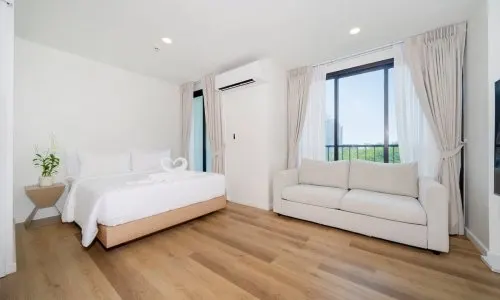 Прекрасные апартаменты с 1 спальней и с видом на город в проекте Зескейп 2 Кондоминиум, на пляже Бангтао/Лагуна