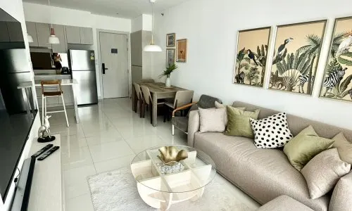 Удобные апартаменты с 2 спальнями и с видом на озеро в проекте Кассия Резиденсис, на пляже Бангтао/Лагуна