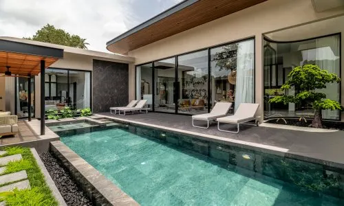 Модная вилла с 3 спальнями и с видом на бассейн, на пляже Найхарн