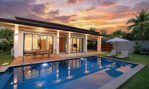 Роскошная вилла с 3 спальнями и с видом на бассейн в проекте Пейка Эстэйт Виллас, на пляже Бангтао/Лагуна