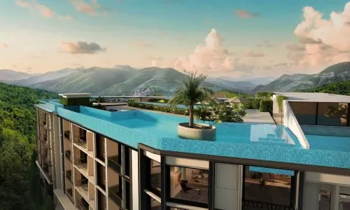 Удобные апартаменты с 2 спальнями и с видом на город, на пляже Бангтао/Лагуна