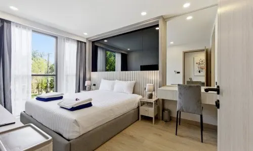 Cтильные апартаменты с 1 спальней и с видом на сад в проекте Озон Кондо, на пляже Бангтао/Лагуна