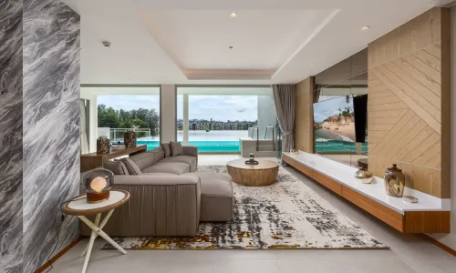 Роскошные апартаменты с 2 спальнями и с видом на озеро, не далеко от моря в проекте Ангсана Бичфронт, на пляже Бангтао/Лагуна