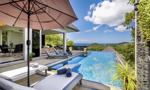 Сказочная вилла с 3 спальнями и с видом на море в проекте Оверлукинг Лайян, на пляже Бангтао/Лагуна