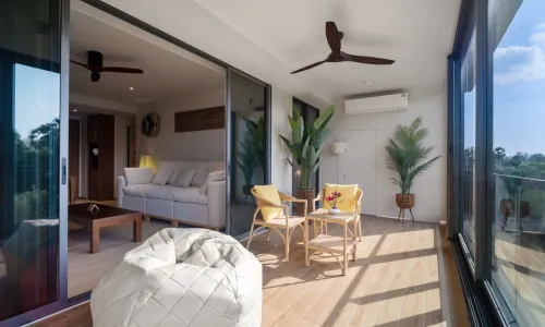 Комфортабельные апартаменты с 2 спальнями и с видом на сад, не далеко от моря в проекте Лагуна Бичсайд, на пляже Бангтао/Лагуна