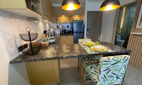 Апартаменты с 1 спальней и с видом на море в проекте Калипсо Гарден, район Равай