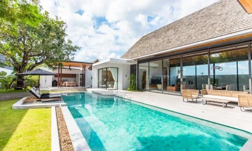 Large 4-Bedroom Villa, with pool view, on Layan Beach beach