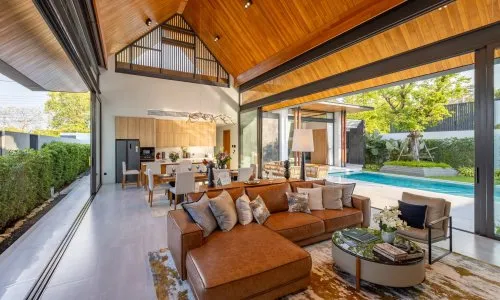 Large 4-Bedroom Villa, with pool view, on Layan Beach beach