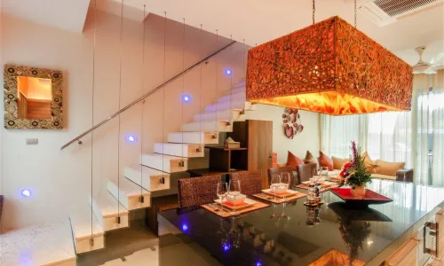 Cтильная вилла с 2 спальнями и с видом на сад, не далеко от моря, на пляже Равай