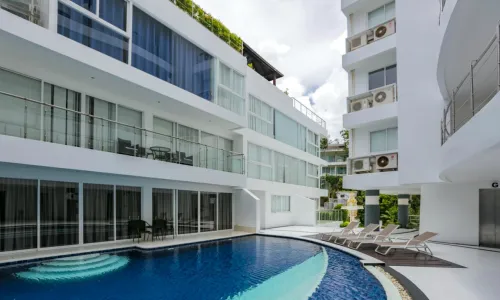 Сногсшибательные апартаменты с 2 спальнями и с видом на море в проекте Сансет Плаза, на пляже Карон