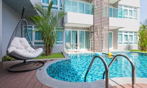 Модные апартаменты с 1 спальней и с видом на бассейн в проекте Калипсо, на пляже Найхарн