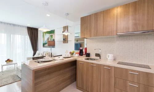 Удобные апартаменты с 1 спальней и с видом на бассейн в проекте Калипсо, на пляже Найхарн