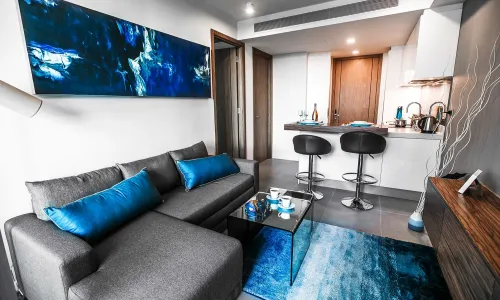 Сногсшибательные апартаменты с 1 спальней и с видом на город, на пляже Бангтао/Лагуна