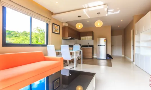 Удобные апартаменты с 2 спальнями и с видом на бассейн в проекте Лаго, на пляже Найхарн