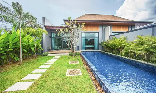 Превосходная вилла с 2 спальнями и с видом на бассейн в проекте Оникс, на пляже Найхарн