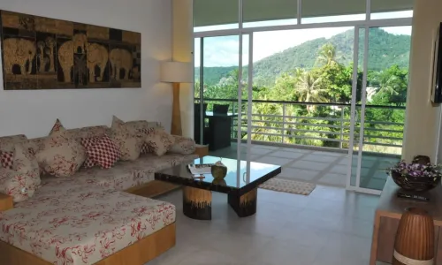 Cтильные апартаменты с 2 спальнями и с видом на море в проекте Карон Хилл, на пляже Карон