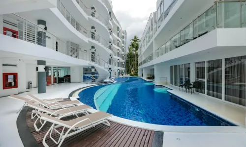 Сногсшибательные апартаменты с 2 спальнями и с видом на море в проекте Сансет Плаза, на пляже Карон