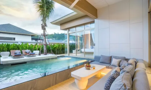 Превосходная вилла с 2 спальнями и с видом на бассейн в проекте Химмапана Виллас Террасс, на пляже Камала 