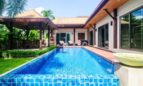 Прекрасная вилла с 3 спальнями и с видом на бассейн в проекте Ниш Виллас, на пляже Найхарн