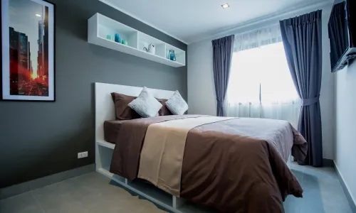 Удобные апартаменты с 1 спальней и с видом на горы, на пляже Чалонг