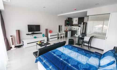 Великолепные апартаменты с 1 спальней и с видом на город в проекте Карон Чик, на пляже Карон