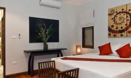 Комфортабельная вилла с 2 спальнями и с видом на бассейн в проекте Суксан, на пляже Равай