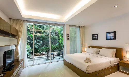 Сказочные апартаменты с 1 спальней и с видом на горы в проекте Зе Tрис резиденс, на пляже Камала 