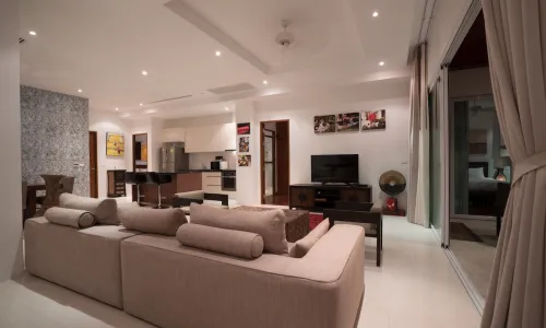 Комфортабельные апартаменты с 3 спальнями и с видом на море в проекте Камала Фолс, на пляже Камала 