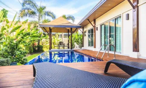 Удобная вилла с 2 спальнями и с видом на бассейн в проекте Кокянг, на пляже Найхарн