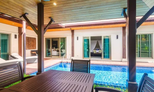 Прекрасная вилла с 3 спальнями и с видом на бассейн в проекте Ниш Виллас, на пляже Найхарн