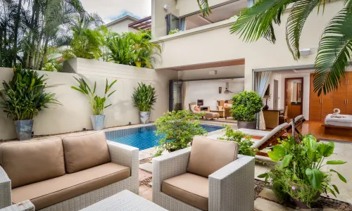 Шикарная вилла с 2 спальнями и с видом на бассейн в проекте Зе Резиденс Бангтао, на пляже Бангтао/Лагуна