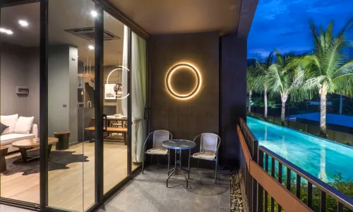 Великолепные апартаменты с 2 спальнями и с видом на бассейн в проекте Сатурдэйс, на пляже Равай