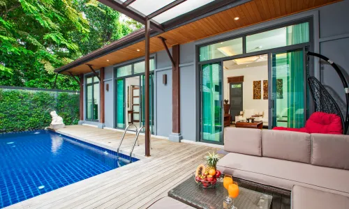 Великолепная вилла с 3 спальнями и с видом на бассейн в проекте Сайюань Естейт, на пляже Равай