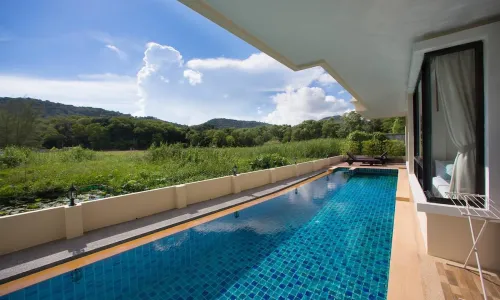 Удобные апартаменты с 2 спальнями и с видом на бассейн в проекте Лаго, на пляже Найхарн